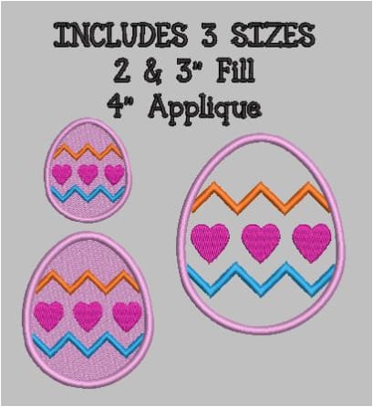 Easter Egg Embroidery Design