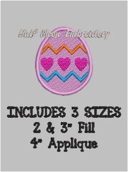 Easter Egg Embroidery Design