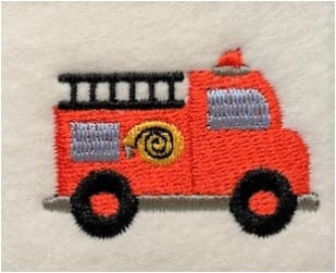 Fire Truck Embroidery Design freeshipping - Half Moon Embroidery
