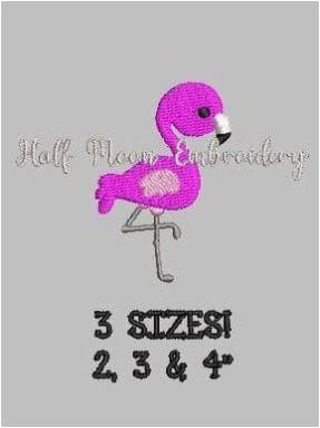 Flamingo Embroidery Design
