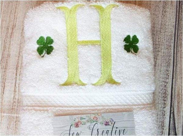 Four Leaf Clover Embroidery Design freeshipping - Half Moon Embroidery