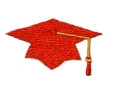 Graduation Cap Embroidery Design