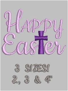 Happy Easter Embroidery Design freeshipping - Half Moon Embroidery