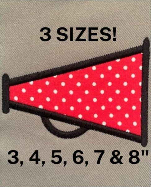 Megaphone Applique Embroidery Design - Embroidery Design
