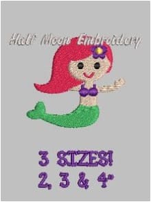 Mermaid Embroidery Design