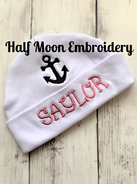 Personalized Nautical Baby Beanie
