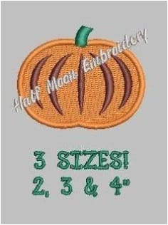 Pumpkin Embroidery Design