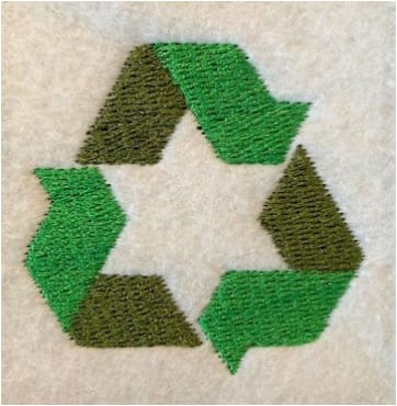Recycle Symbol Embroidery Design