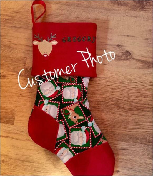 Reindeer Face Embroidery Design