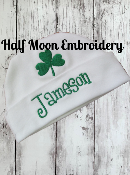 Personalized Shamrock Baby Beanie