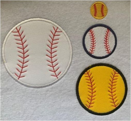 Softball Embroidery Design