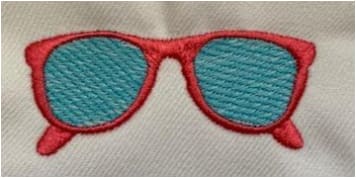 Sunglasses Embroidery Design freeshipping - Half Moon Embroidery