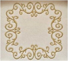 Swirl Border Embroidery Design