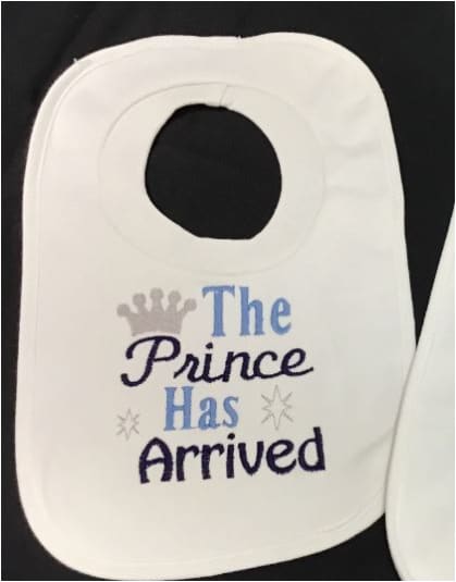 The Prince Has Arrived Embroidery Design