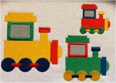 Train Embroidery Design