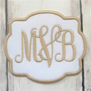 Embroidered Monogrammed Patches