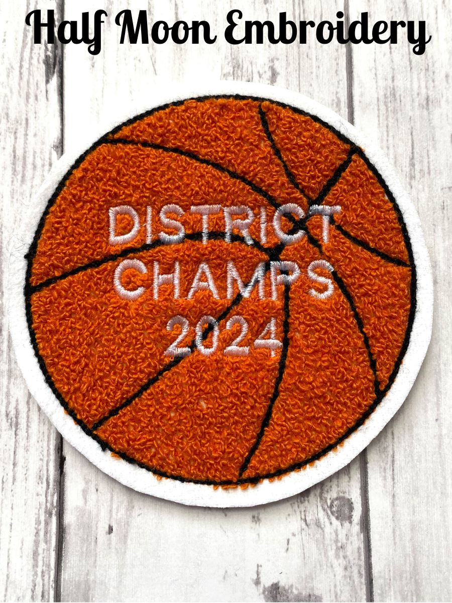 Chenille Basketball Letterman Jacket Patch