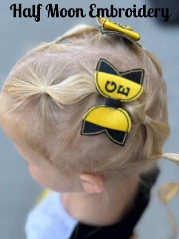 Personalized Pig Tail Hair Bows