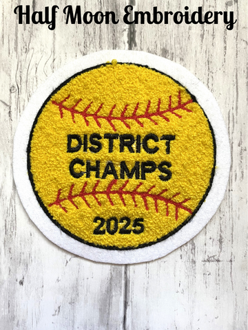 Chenille Softball Letterman Jacket Patch