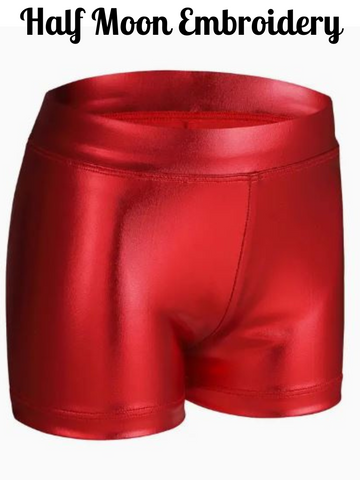 Red Shimmery Girls Bloomers - Embroidery Blanks
