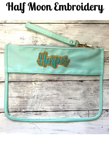 Harper Clear Zipper Bag 