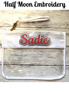 Sadie Clear Zipper Bag