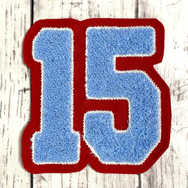 Chenille Jersey Number Letterman Jacket Patch