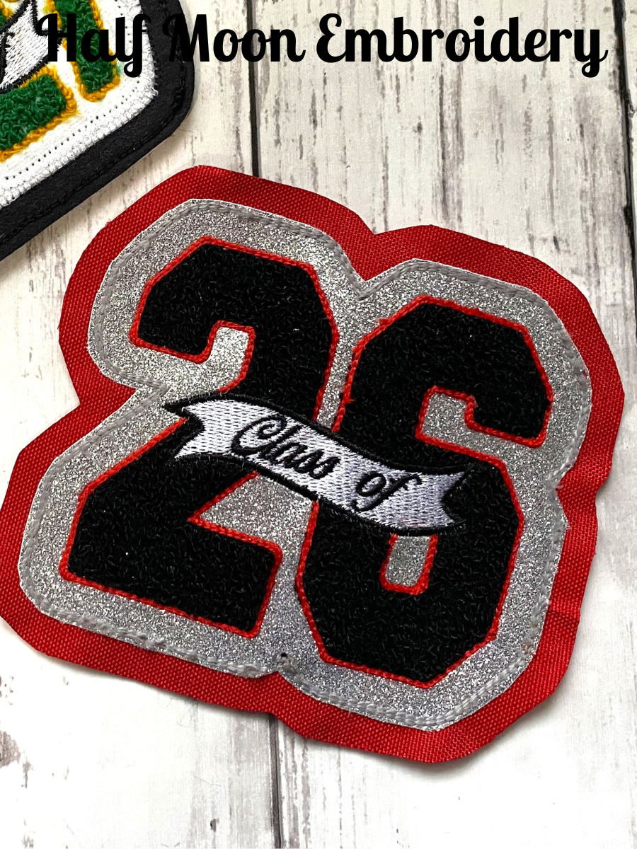 Chenille Graduation Year Letterman Jacket Patch 2-Digit