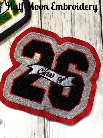 Chenille Graduation Year Letterman Jacket Patch 2-Digit