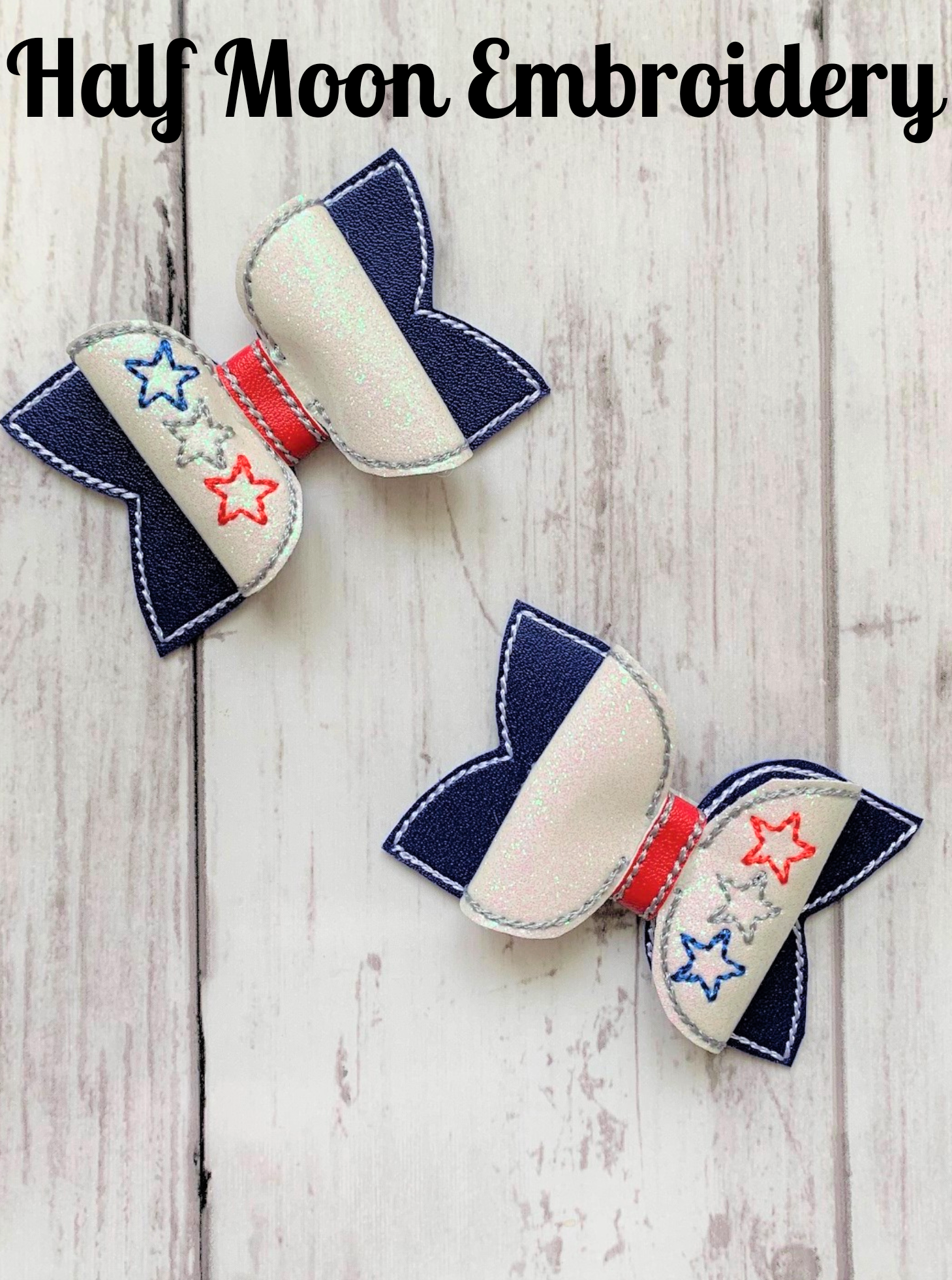 Custom 4th of July Pig Tail Bows