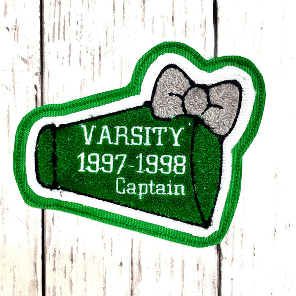 Chenille Megaphone Letterman Jacket Patch