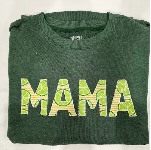 Mama Applique Font Embroidery Design