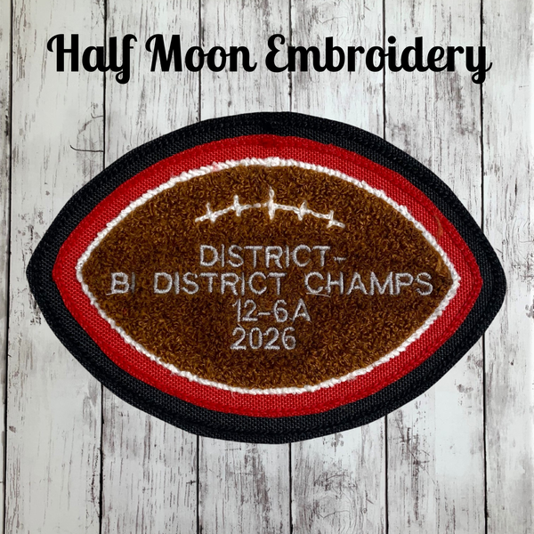 Chenille Football Letterman Jacket Patch