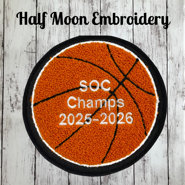 Personalized Chenille Basketball Letterman Jacket Patch