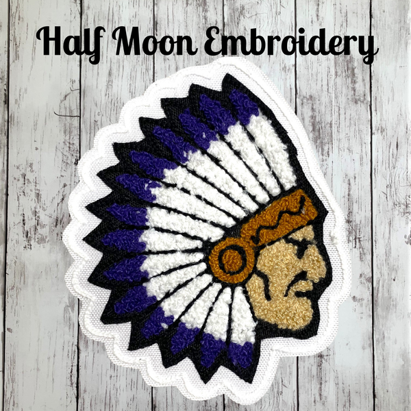 Chenille Indian Letterman Jacket Patch