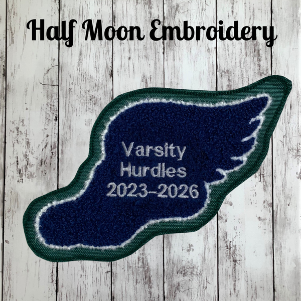 Chenille Track & Field Letterman Jacket Patch