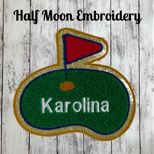Chenille Golf Letterman Jacket Patch