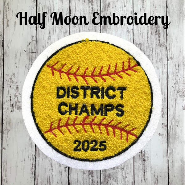 Personalized Chenille Softball Letterman Jacket Patch