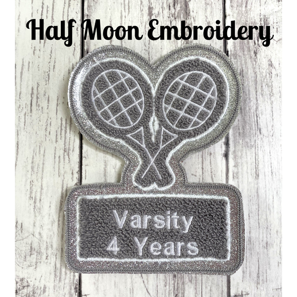 Chenille Tennis Letterman Jacket Patch