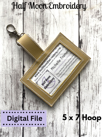 ITH Luggage Tag Embroidery Design