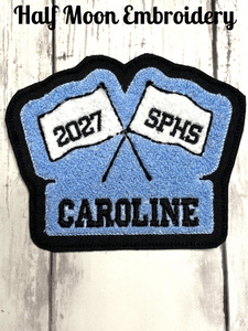 Chenille Color Guard Letterman Jacket Patch