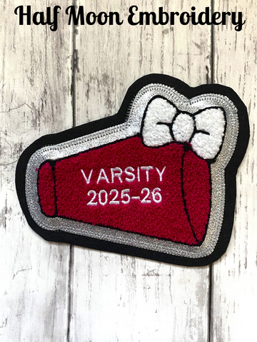 Chenille Megaphone Letterman Jacket Patch