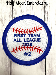 Chenille Baseball Letterman Jacket Patch