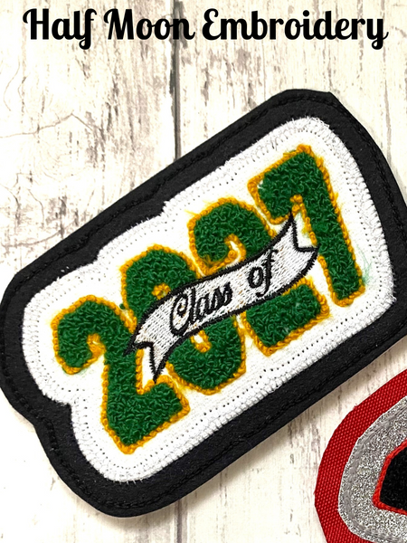 Chenille Graduation Year Letterman Jacket Patch 4-Digit