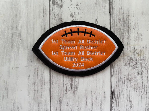 Vinyl Football Letterman Jacket Patch