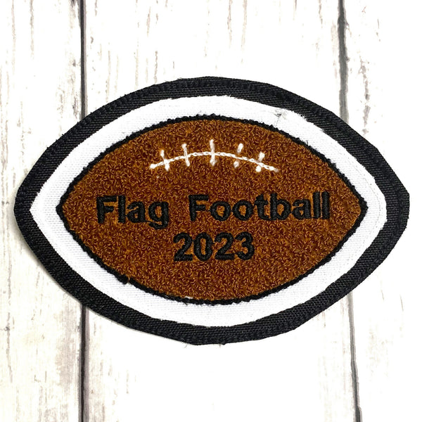 Chenille Football Letterman Jacket Patch