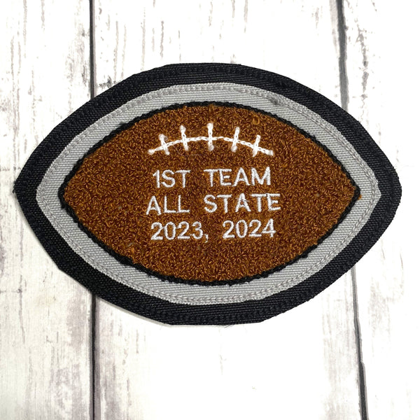 Chenille Football Letterman Jacket Patch