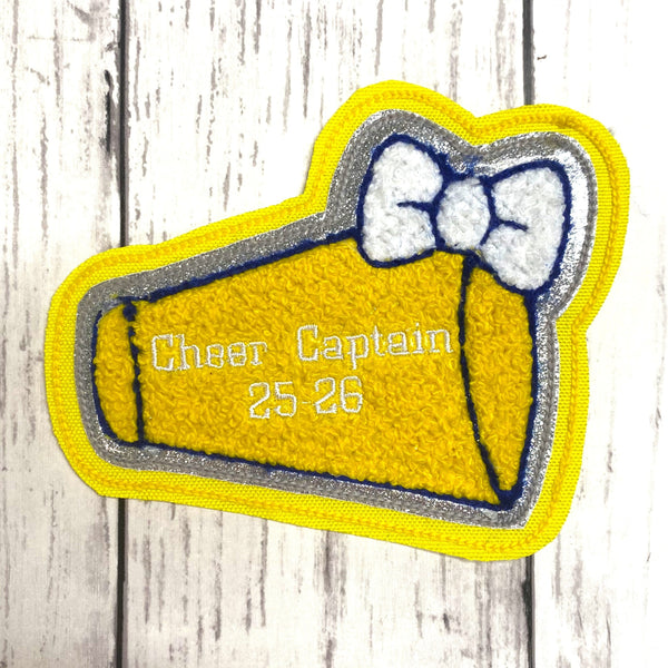 Chenille Megaphone Letterman Jacket Patch