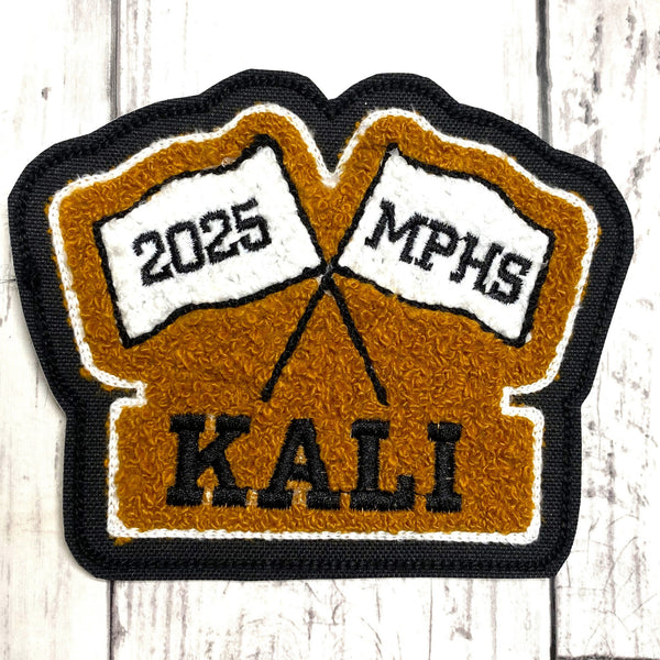 Chenille Color Guard Letterman Jacket Patch