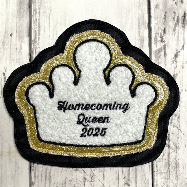 Chenille Prom Queen Letterman Jacket Patch